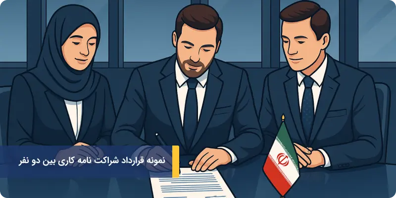  نمونه قرارداد شراکت نامه کاری بین دو نفر