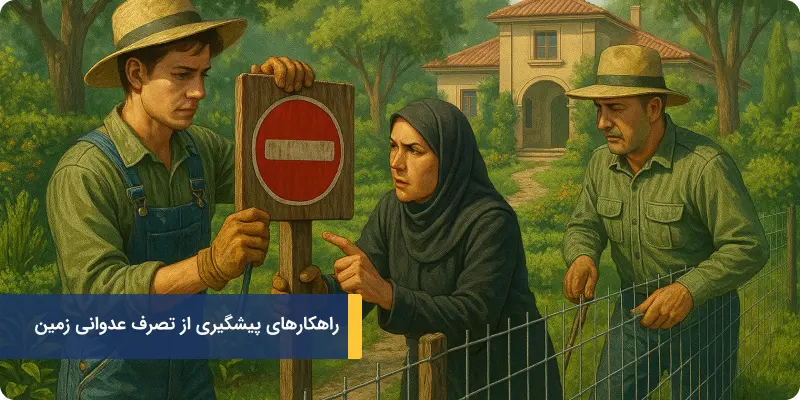 راهکارهای پیشگیری از تصرف عدوانی ملک مشاع و زمین