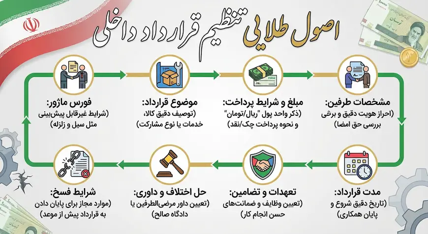 اصول طلایی تنظیم قرارداد داخلی
