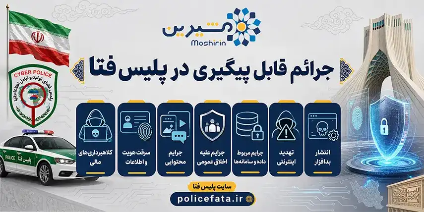 اینفوگرافی جرائم قابل شکایت در پلیس فتا
