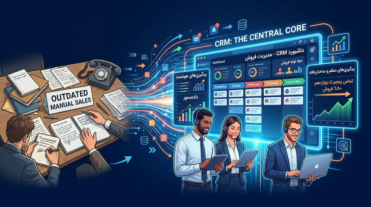 نقش تکنولوژی و CRM در بهبود فرآیند فروش