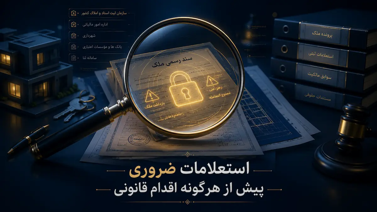 استعلامات ضروری پیش از هرگونه اقدام قانونی
