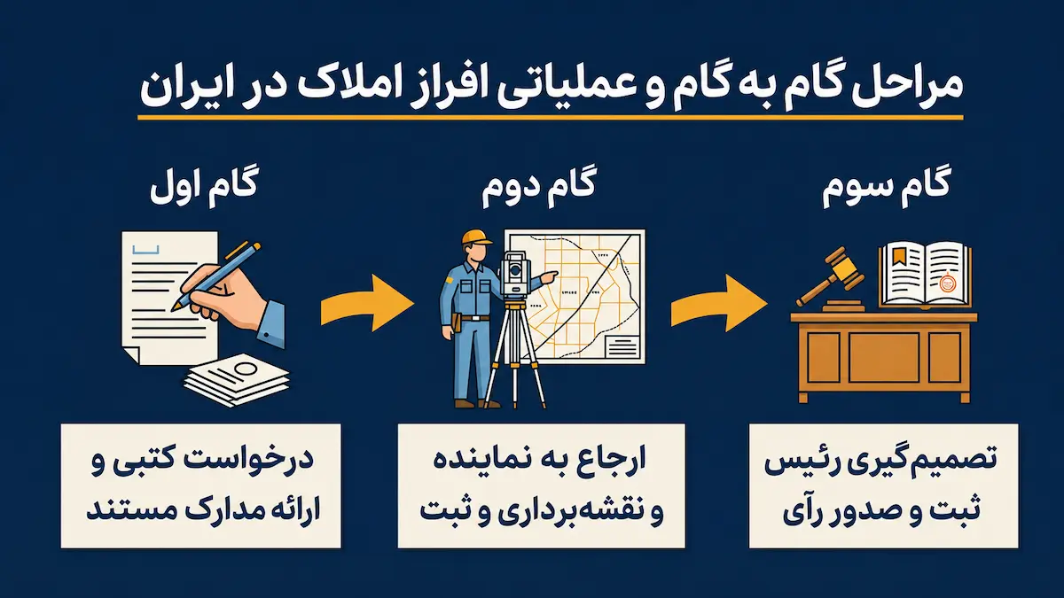 مراحل گام به گام و عملیاتی افراز املاک در ایران