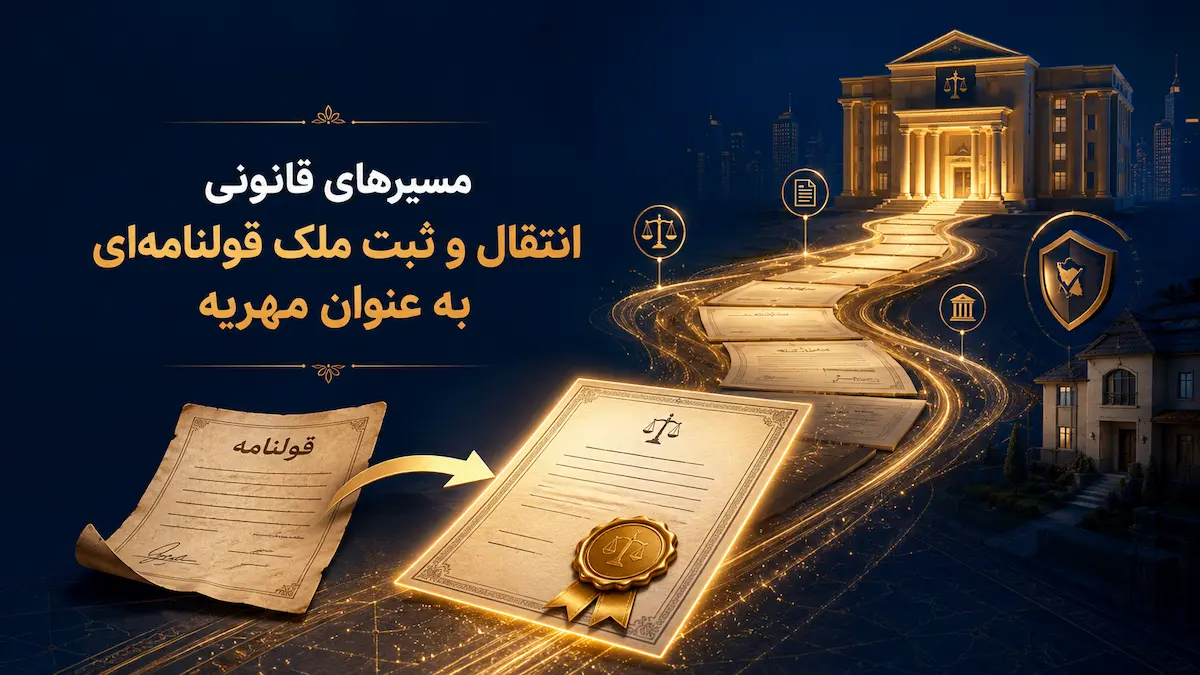 مسیرهای قانونی انتقال و ثبت ملک قولنامهای به عنوان مهریه