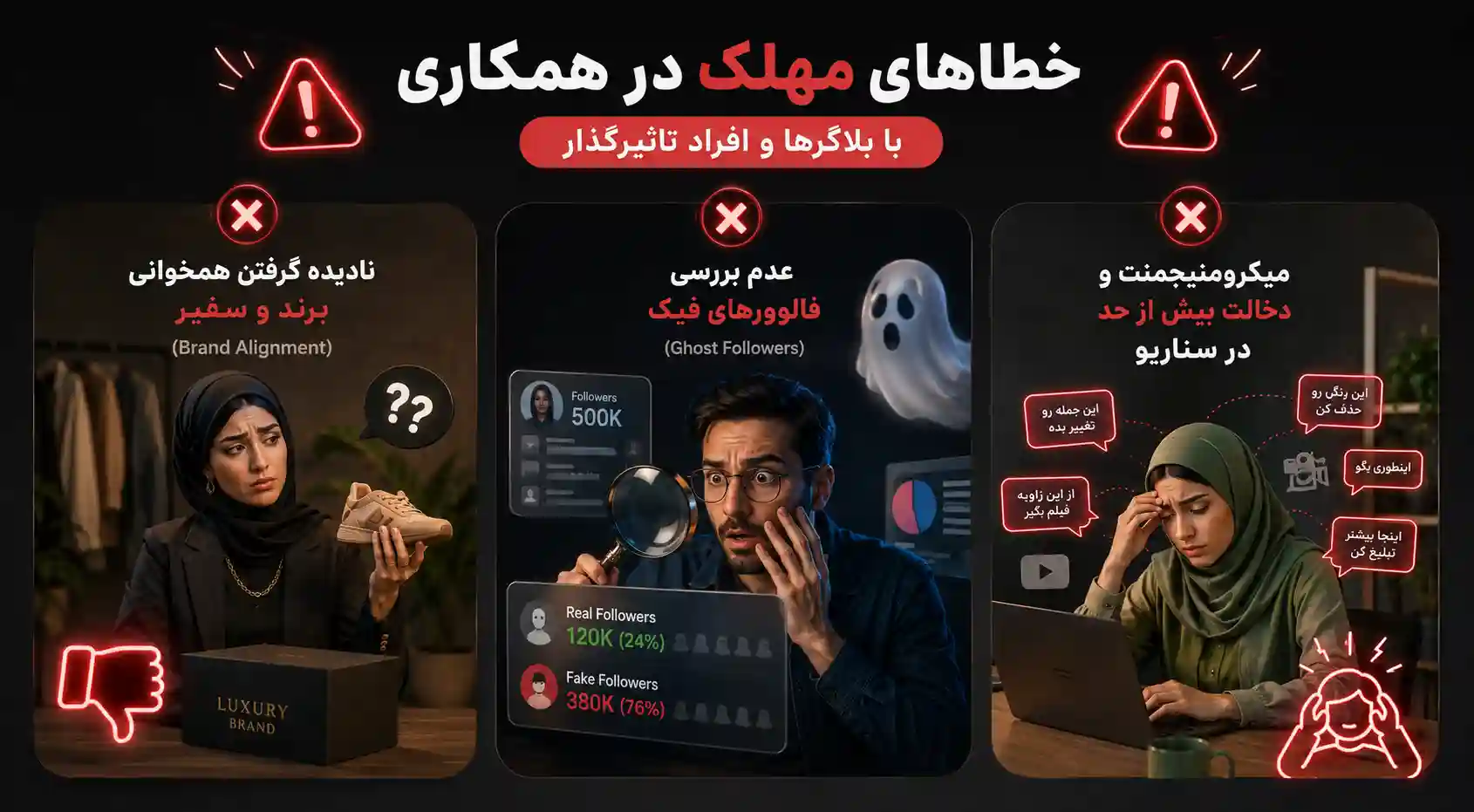 اشتباه در بازاریابی اینفلوئنسری