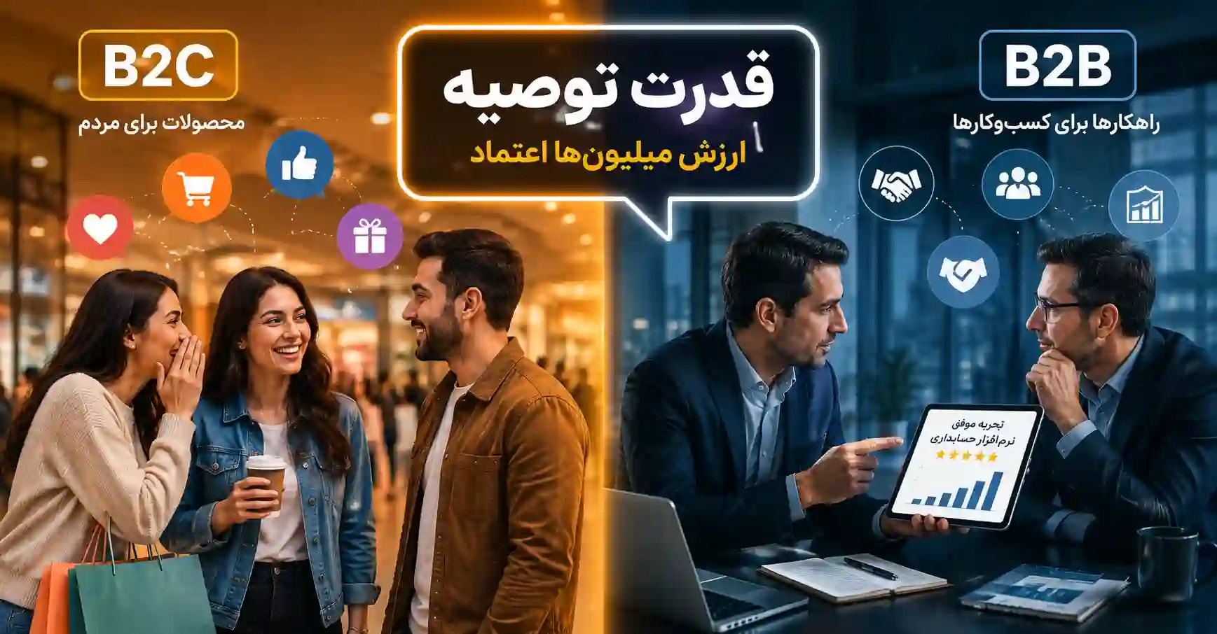 بازاریابی دهان به دهان در در بازارهای B2B و B2C