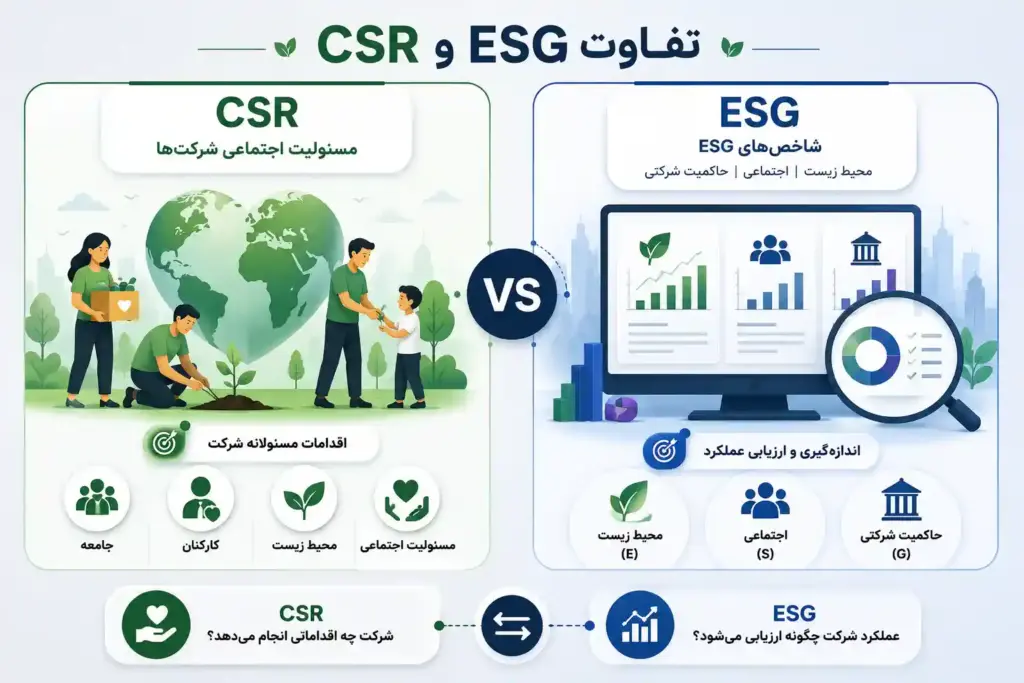 تفاوت CSR و ESG چیست؟