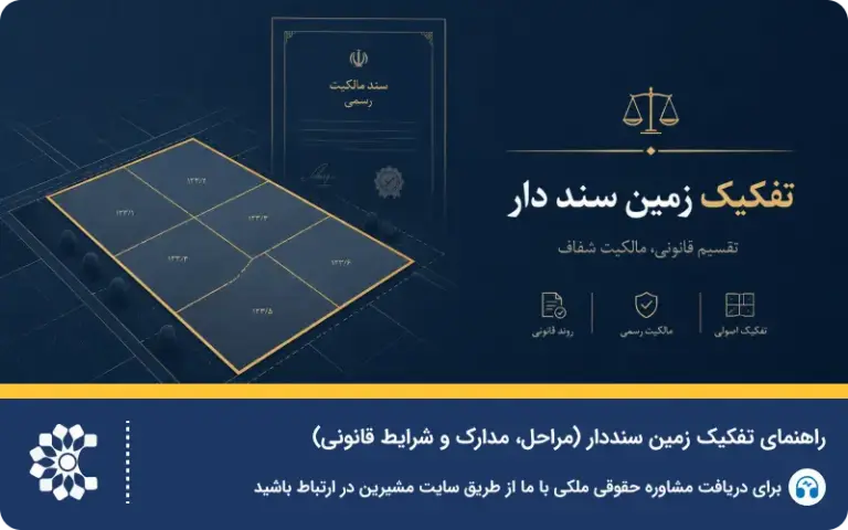 راهنمای تفکیک زمین سنددار(مراحل، مدارک و شرایط قانونی)