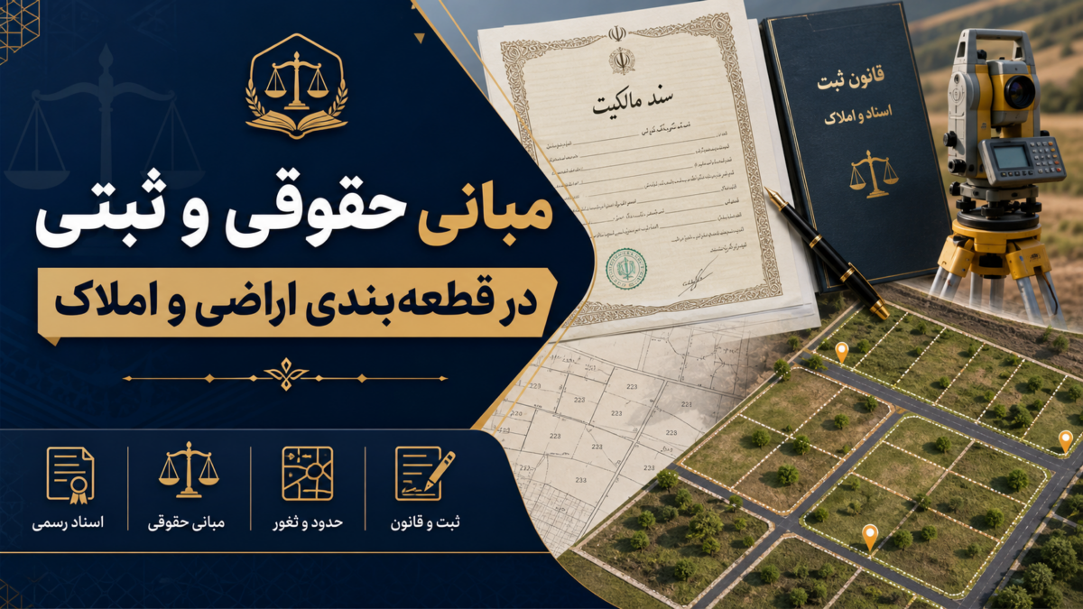 مبانی حقوقی و ثبتی در قطعه بندی اراضی و املاک