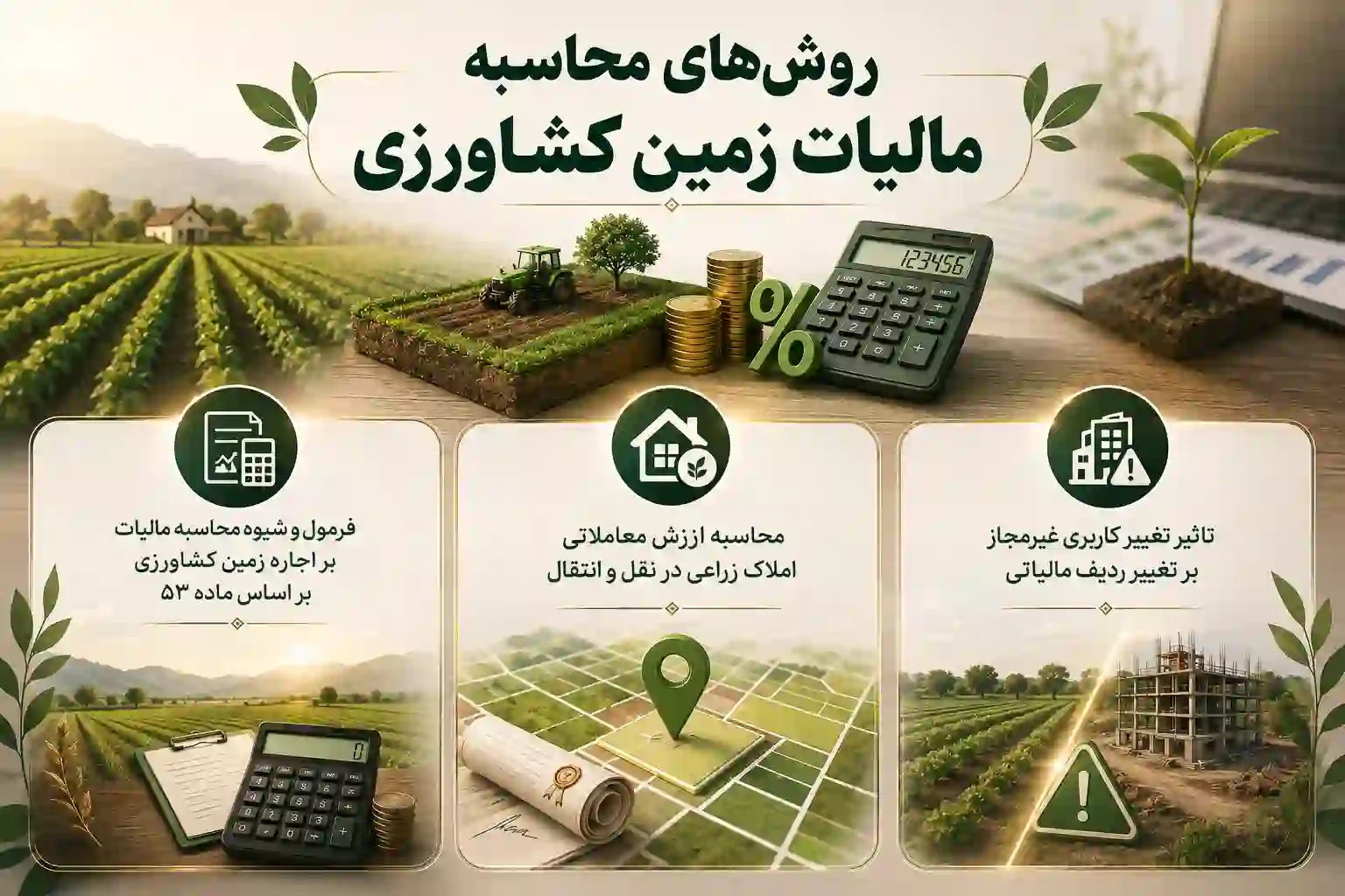 محاسبه مالیات زمین کشاورزی