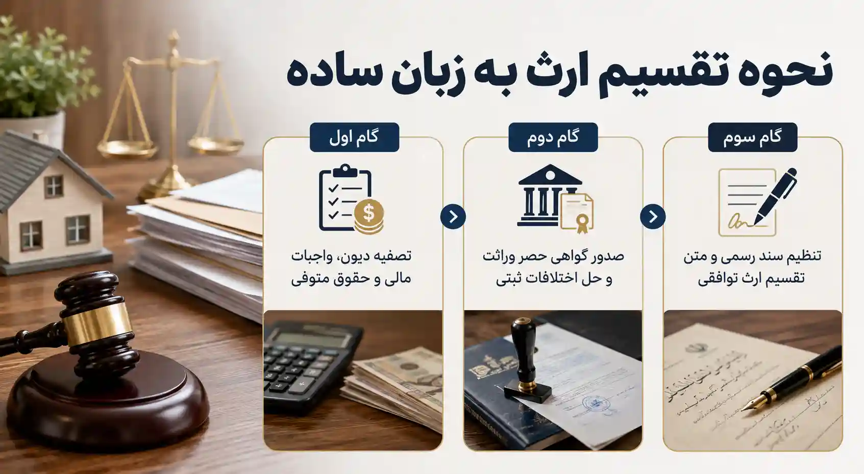 نحوه تقسیم ارث به زبان ساده