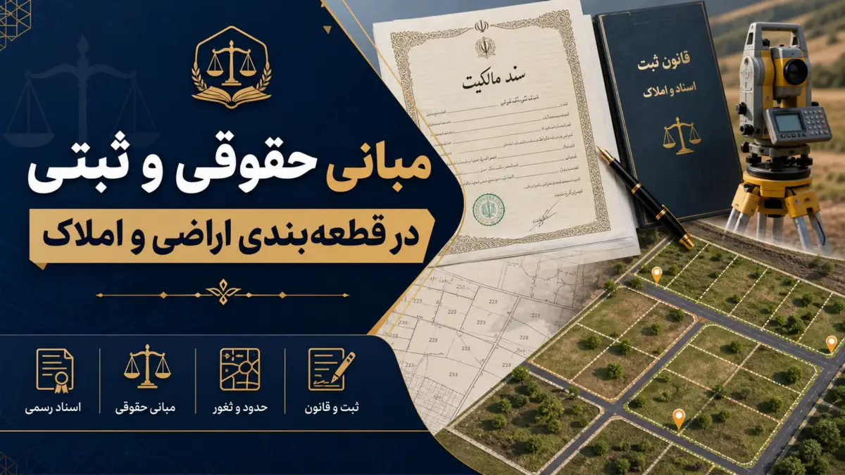 مبانی حقوقی و ثبتی در قطعه بندی اراضی و املاک