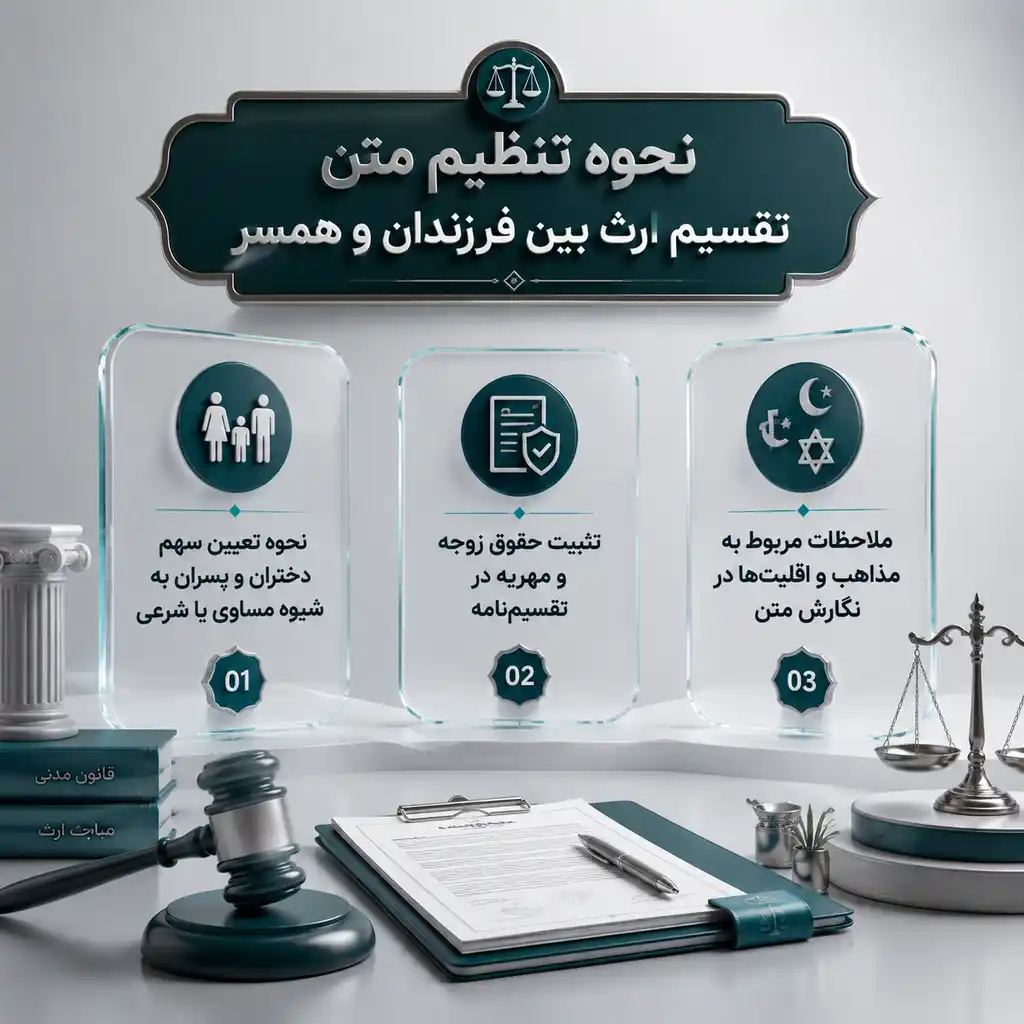 متن تقسیم ارث بین فرزندان