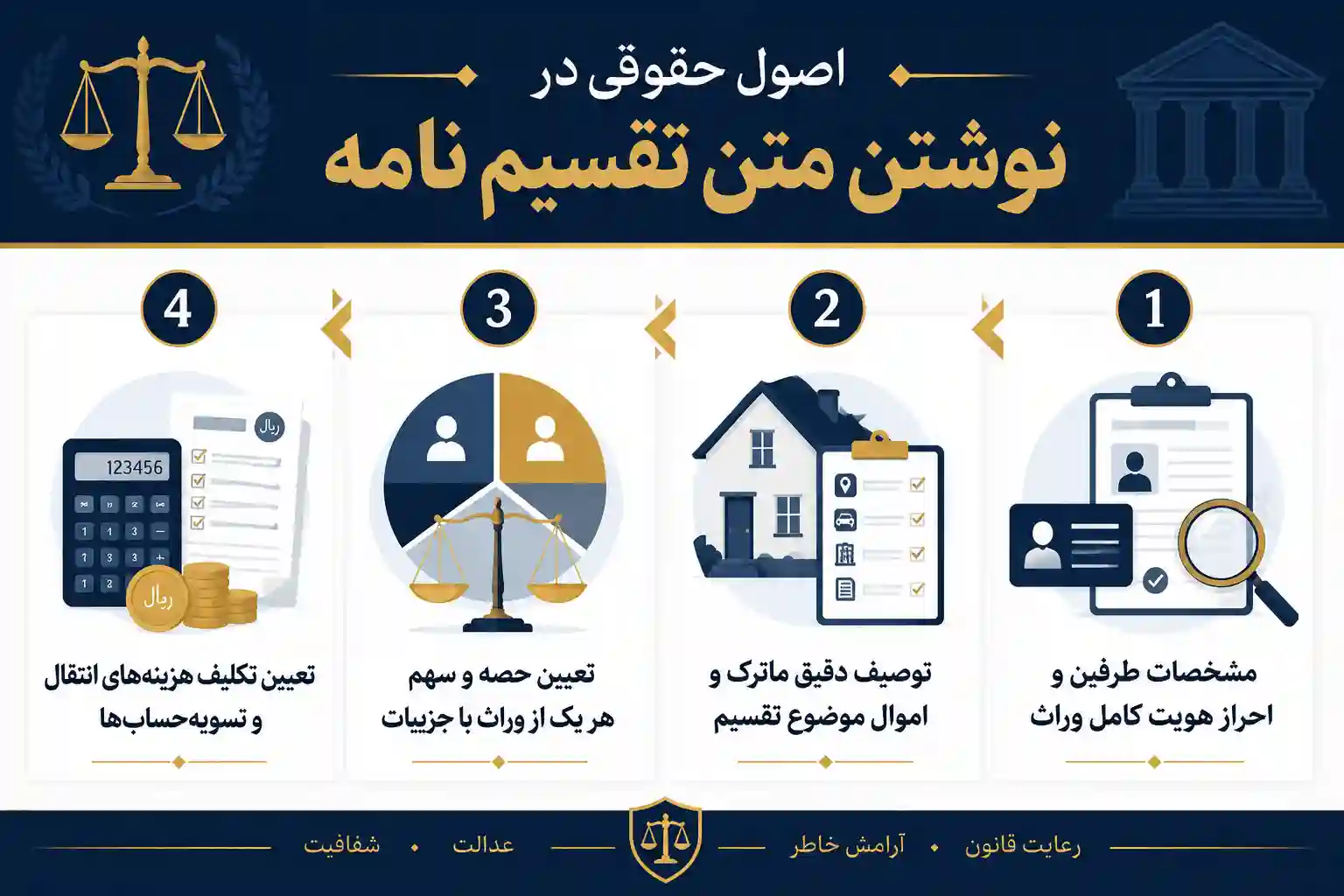 نوشتن متن تقسیم نامه