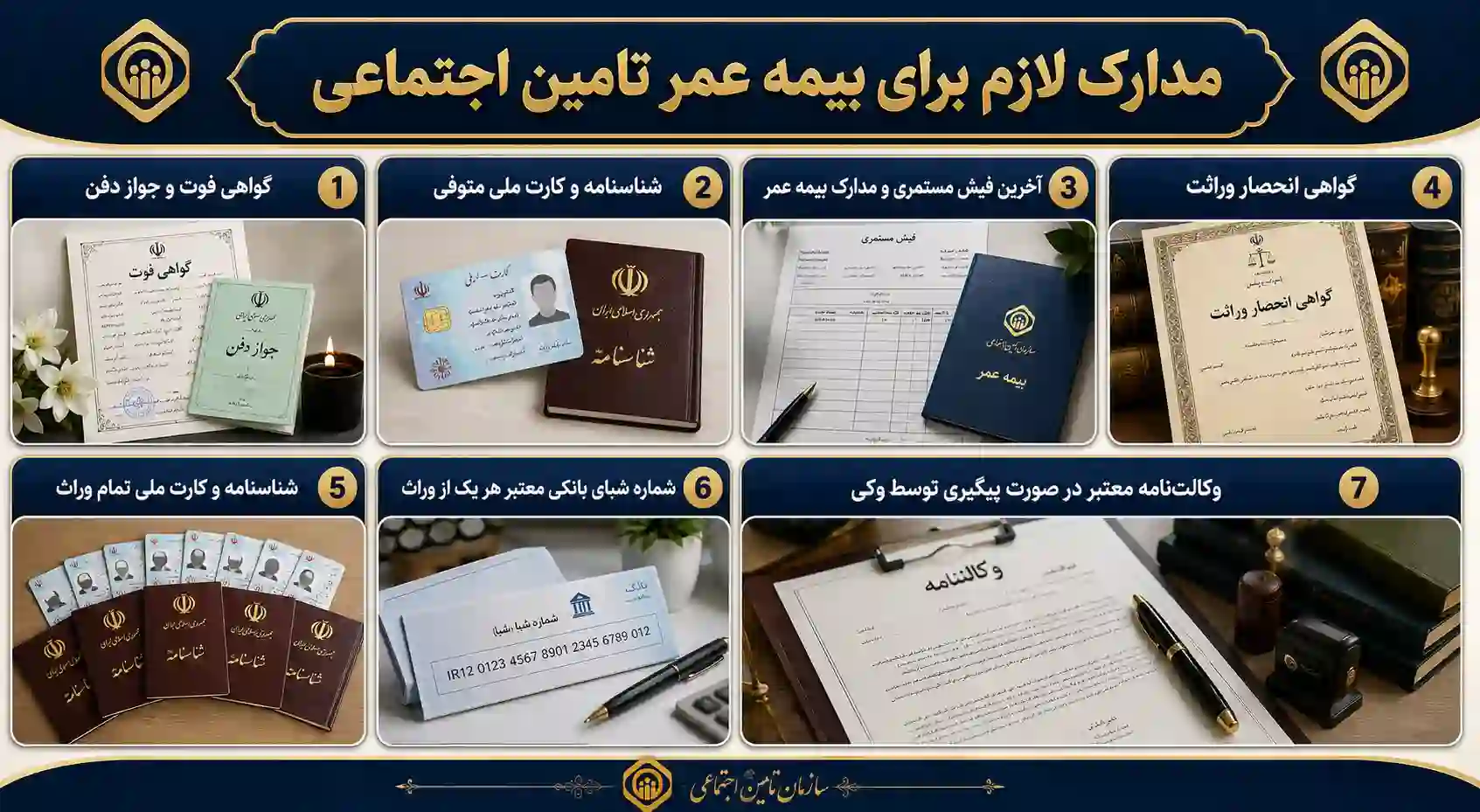 مدارک لازم برای بیمه عمر تامین اجتماعی