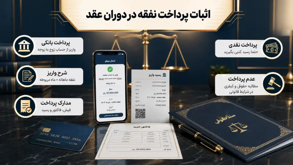 اثبات پرداخت نفقه در دوران عقد